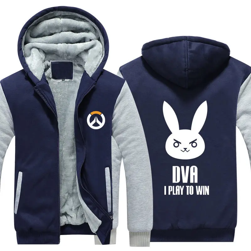 OW Dva Mercy Mei зимняя куртка на молнии из плотного флиса уличная Толстовка Спортивная