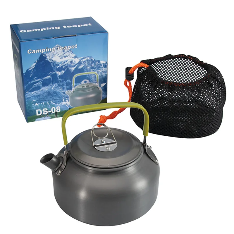 

0.8L Outdoor Cooking Camping Boil Water Kettle Aluminum Alloy Outdoor Teapot Water Kettle Pot Coffee Pot Picnic Tableware
