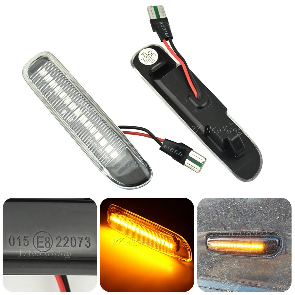 Side Marker Flowing Dynamic Blinker LED Turn Signal Light For BMW E46 3 Series Limo Coupe Compact Cabriolet Touring images - 6