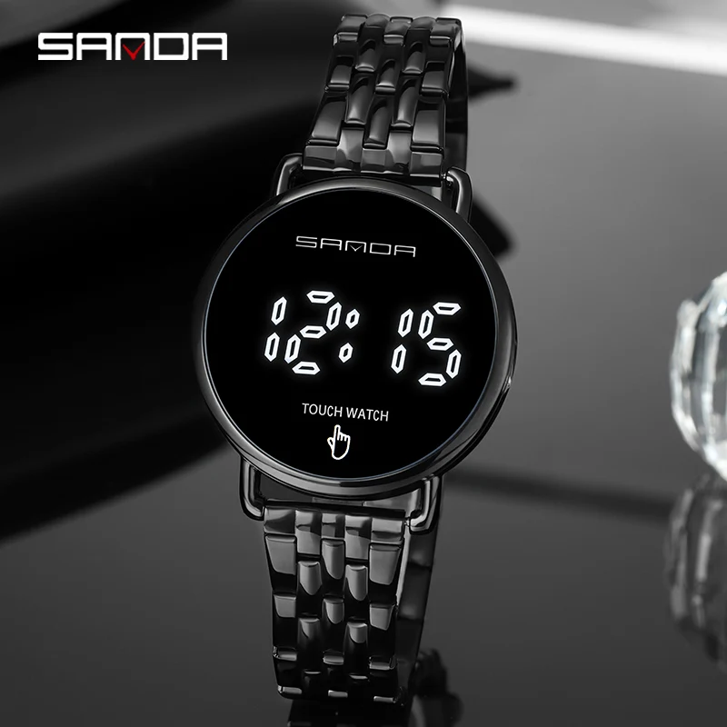 

Часы наручные SANDA мужские светодиодсветодиодный с сенсорным экраном, брендовые цифровые водонепроницаемые до 30 м