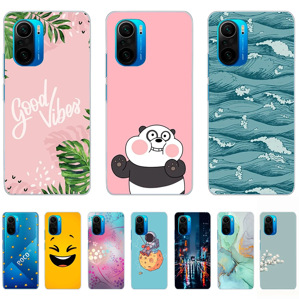 

For Xiaomi Poco F3 Silicon Case Unicorn Cartoon Flexible Soft Transparent Anti-knock Anti-fall Tpu Fundas Bumper Full Protection