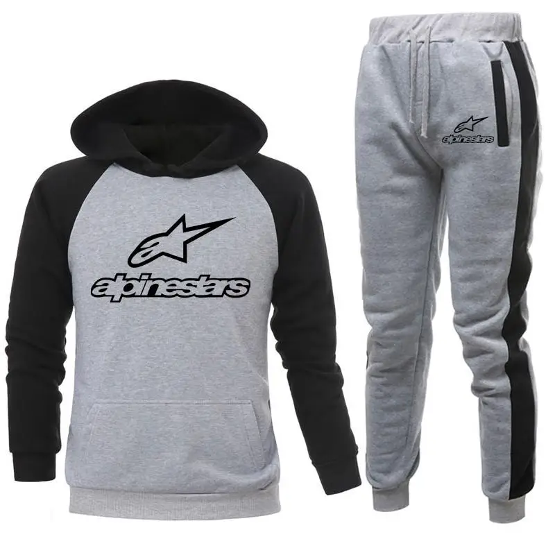 

2021 New men's hoodie suit brand sportswear track suit suit men's pullover sweater hoodie + sports pants jogging men's hoodie