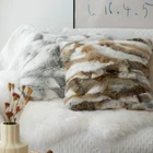 Наволочка для подушки из натурального серого кроличьего меха, Рождественский Декор для дома, бесплатная доставка, CX-D-17A