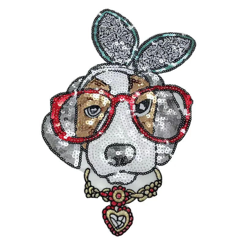 Модные собака блесток с вышивкой для детей он может быть использован в футболка