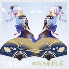 Genshin ударный ручной вентилятор Xiao Morax Keqing Kamisato Ayaka ручной вентилятор Genshin ударный реквизит для косплея