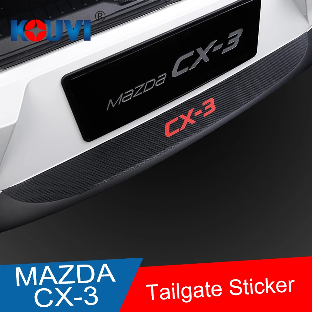 Для Mazda CX 3 автомобильные аксессуары из полиуретана карбоновая защита заднего