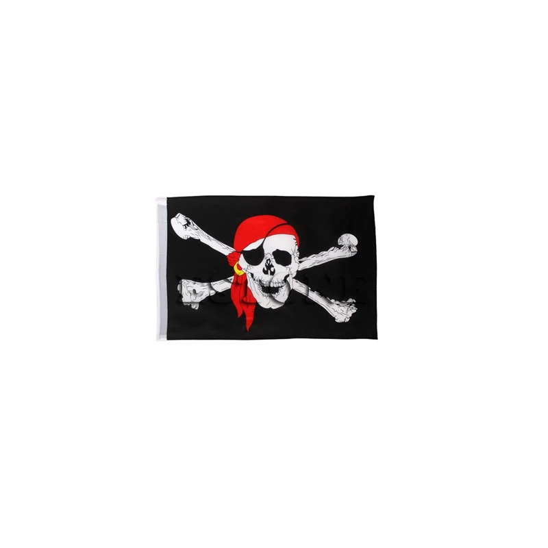 Большой Пиратский флаг Jolly Roger 1 шт. 14х21 см с люверсами без столба|Флаги баннеры и