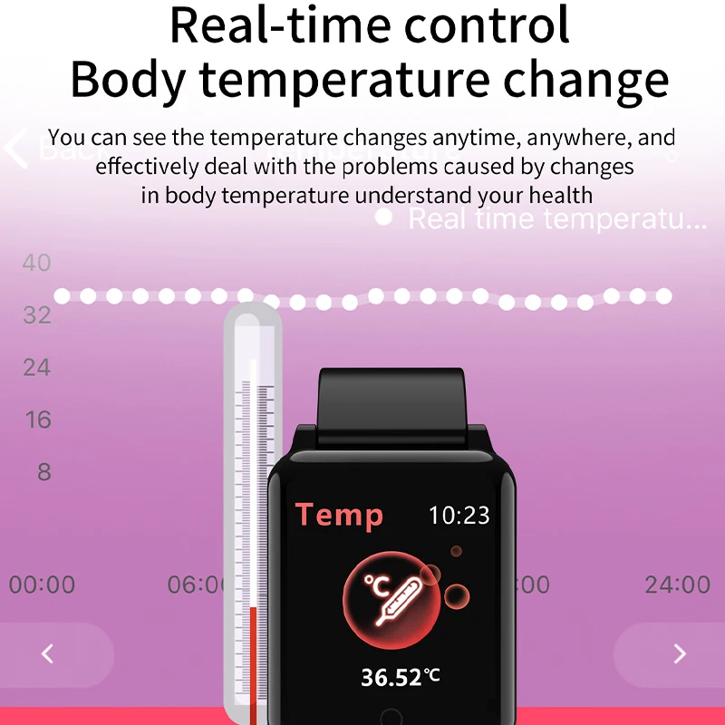 Arvin ECG F54 Body Temperature Sleep Tracker Smart Watches Women Man Long Standby Heart Rate Smartwatch Sport Watch | Электроника