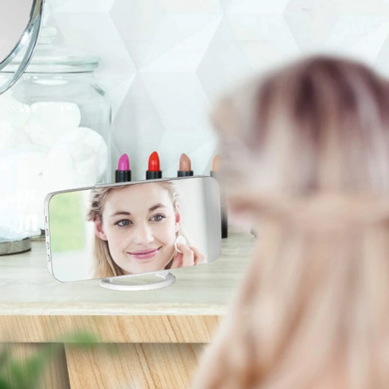 

Digital Alarm Clock Large Mirrored LED Display,USB Charger, Snooze Function Dim Mode Beside Desk Clock for Bedroom