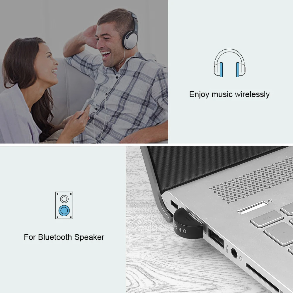 Мини USB Bluetooth V 4 0 адаптер двойной режим ключ беспроводной приемник компьютерный