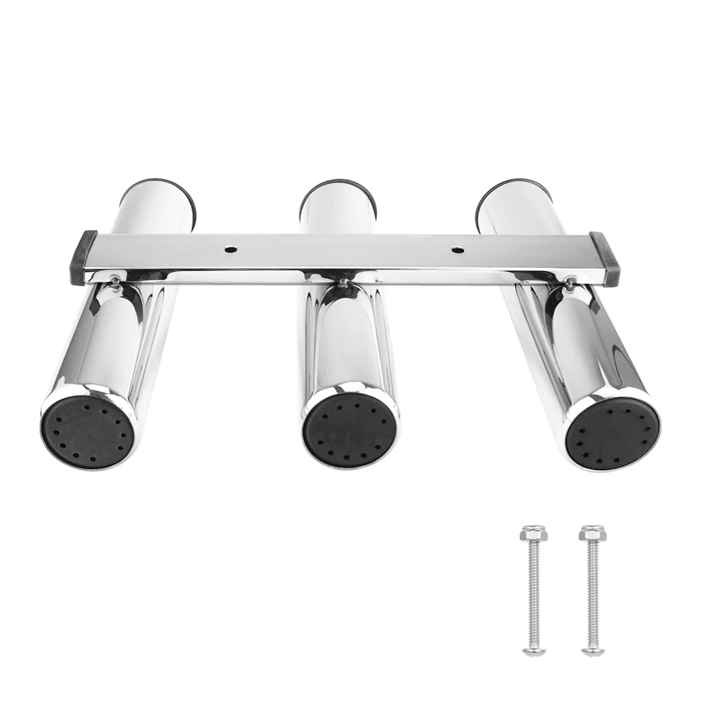 

3 Tubes Link stainless steel 316 fishing rod holder fishing rod rack socket for marine fishing box kayak boat yacht 7730X