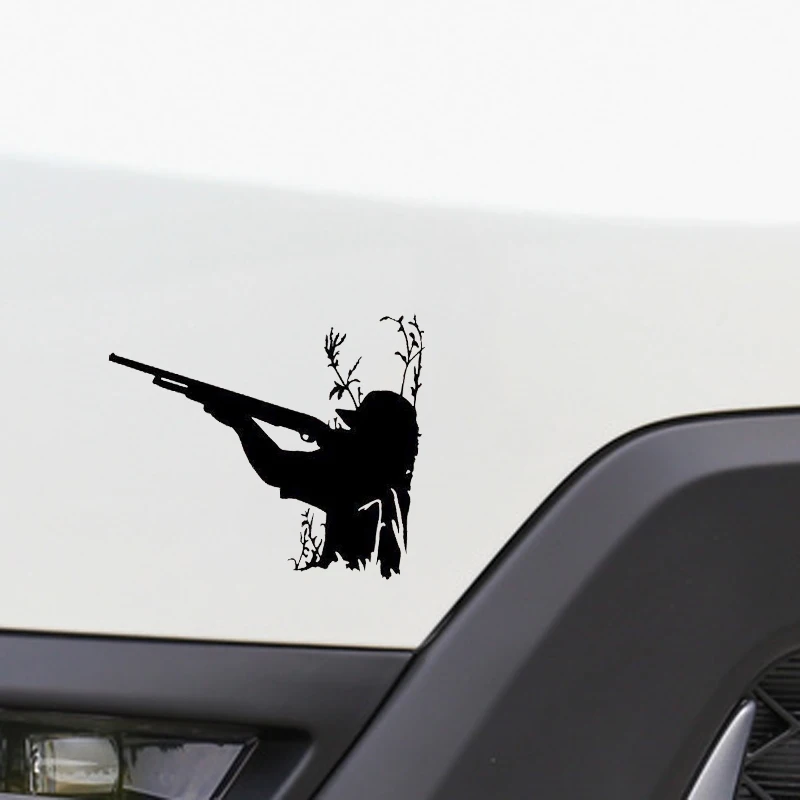 

Fashion Shooting Funny Hunting Car Stickers Decals No Fading Sunscreen Waterproof 14cm*11cm