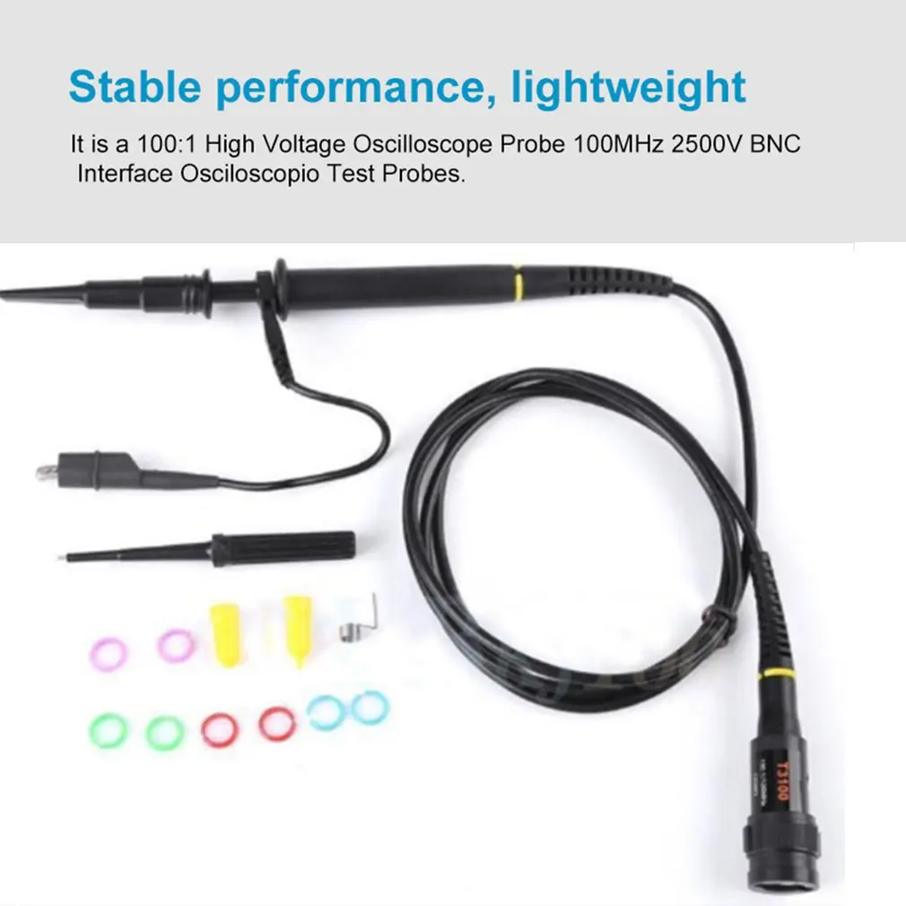 

Hantek T3100 100:1 High Voltage Oscilloscope Probe 100MHz 2500V BNC Interface Osciloscopio Test Probes