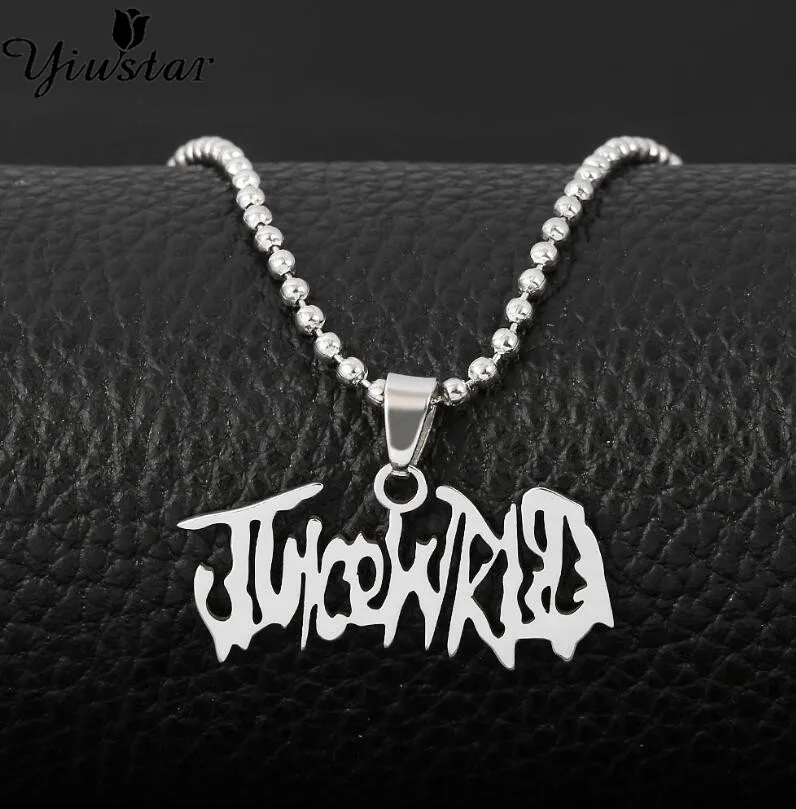 Модное ожерелье Yiustar с подвеской Juice WRLD женское геометрическое из нержавеющей