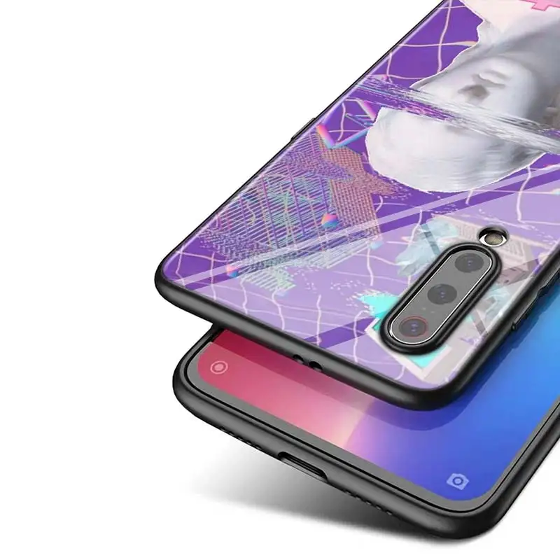 

Vaporwave Glitch Anime For Xiaomi Mi Note 10 Ultra 5G 9 SE 8 A3 A2 A1 6X Poco M2 Pro Play F1 Lite 5G Bright Black Phone Case