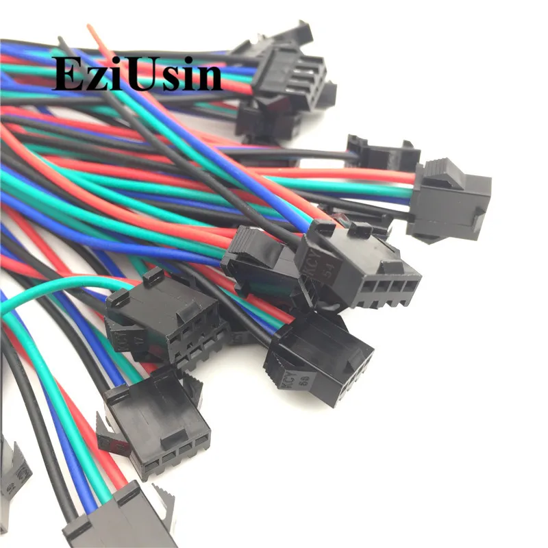 22 AWG JST SM Мужской и Женский Разъем 2,54 SM2P SM3P SM4P EL провода кабель адаптер с электрическим кабелем провода для светодиодный светильник