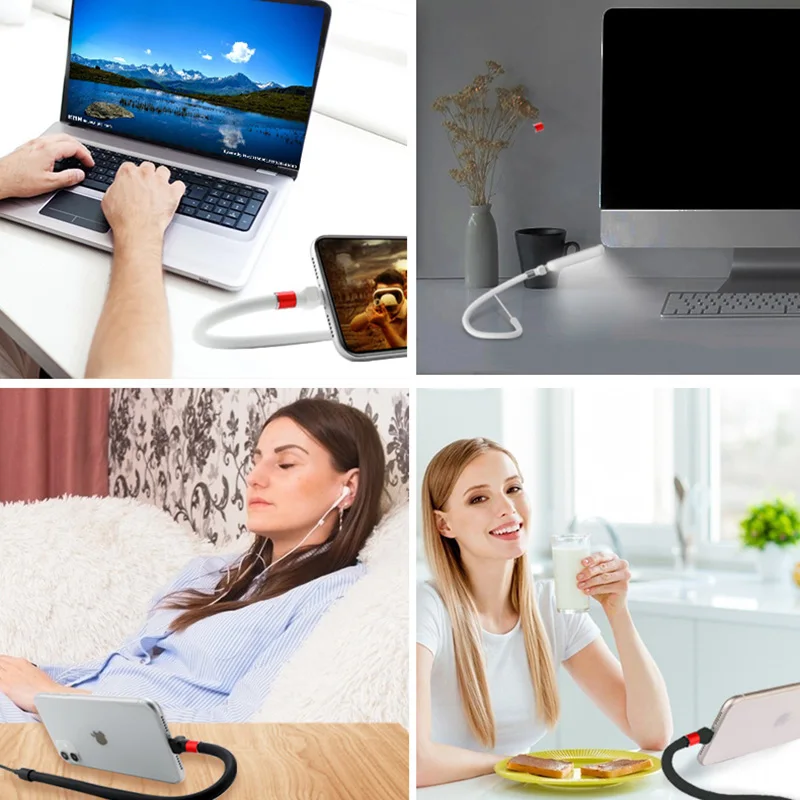 USB Type C держатель для телефонного кабеля быстрая зарядка QC 3 0 Быстрая Xiaomi Samsung Huawei