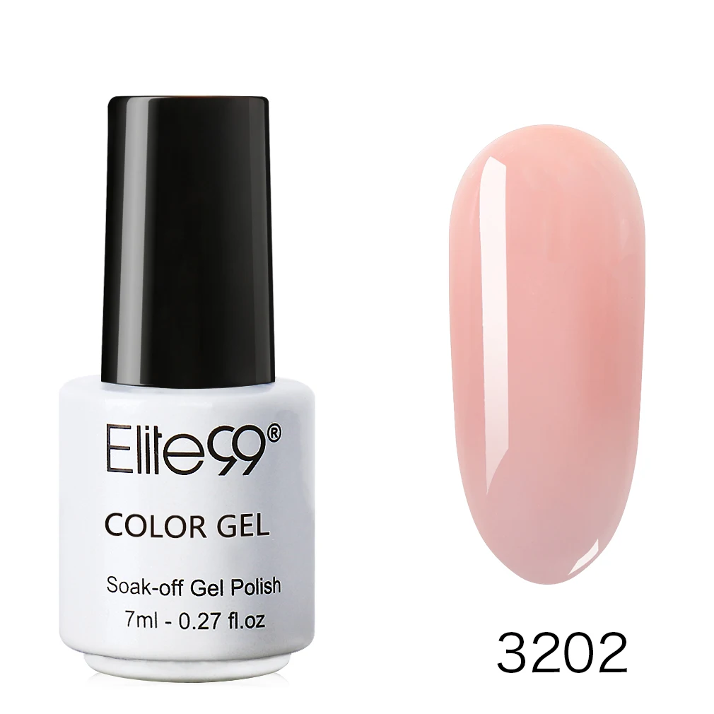 7ML 3202 Elite99 обнаженный желе для дизайна ногтей Гель-лак замочить от маникюра конфеты Гель-лак для ногтей полупрозрачный Светодиодный УФ-гель лак для ногтей - Цвет: 7ML 3202