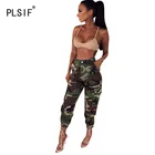 Высокая карманы хип-хоп Камуфляж карман специальный дизайн обтягивающие Брюки Высокая Уличная Повседневная Дамская мода женские облегающие брюки