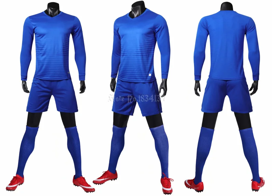 Soccer Jerseys Long Sleeve Men Custom Football Jerseys Soccer Uniforms Youth Adult Football Set Long Soccer Jersey