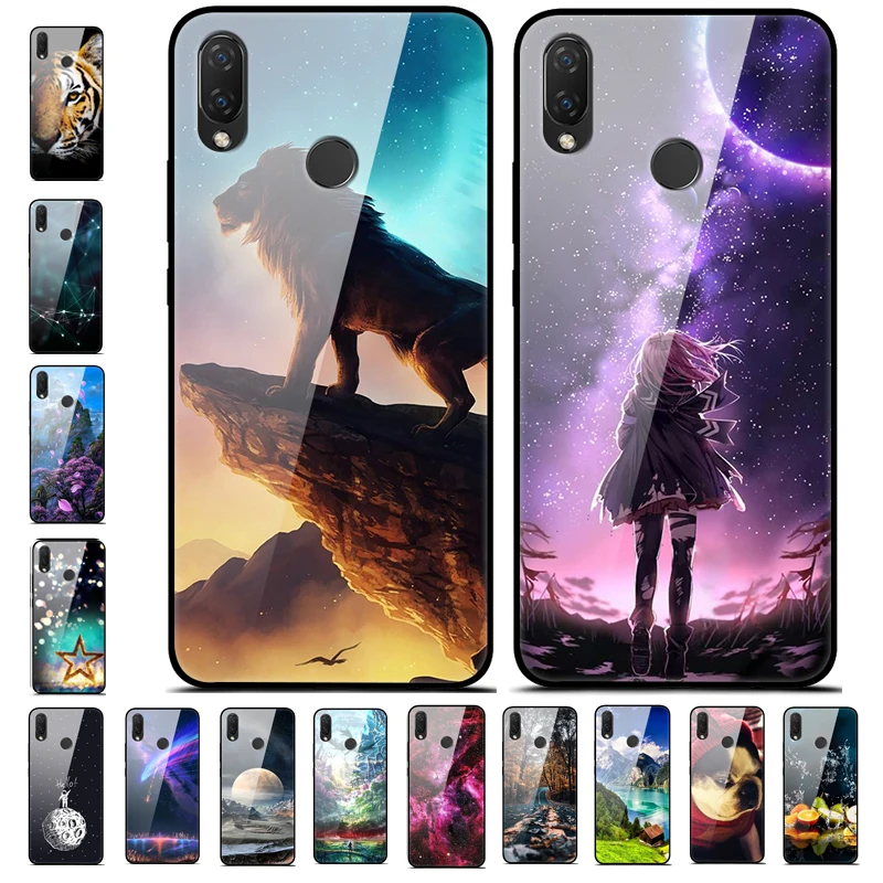 Чехол для Huawei Nova 3 3i 6 дюйма закаленное стекло роскошная жесткая задняя крышка Honor