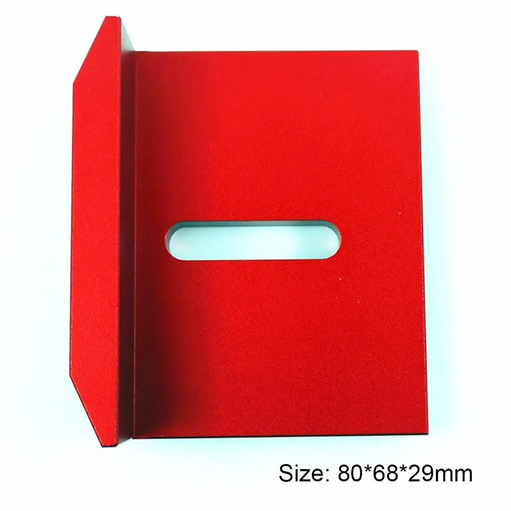 

45/90 Degree Right Angle Ruler Gauge Red Aluminum Alloy Scriber Anti-Distortion Woodworking Measuring Tool with Clear Figures