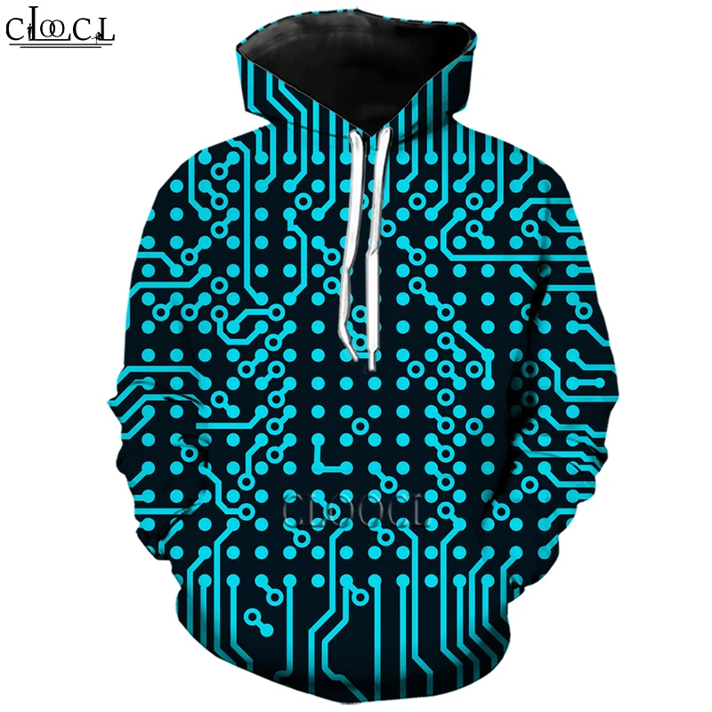 

CLOOCL Fashion Men Women Electronic Chip 3D Print Hood Casual Harajuku Fashion Tracksuit Hot Selling Hoody Tops Drop Shipping