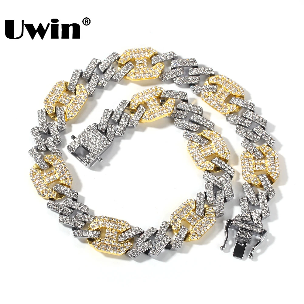 Ожерелье UWIN 17 мм из сплава стразы разных цветов для мужчин и женщин Подарочная
