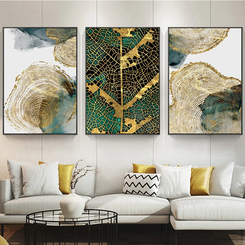 

Leaf and Trunk Texture Abstract Wall Art Canvas Poster Print Nordic Decorative Picture Painting Modern Living Room Decor Canvas