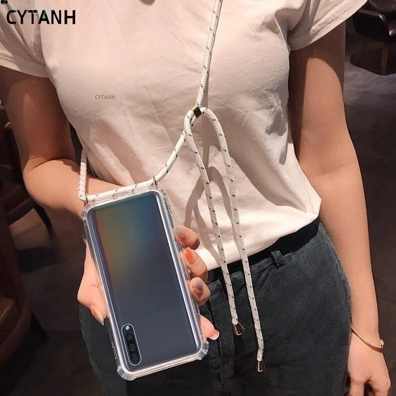 lanyard necklace rope shockproof airbag phone case for oppo realme c11 c12 c15 c17 c20 v15 5 6 7 7i 8 x50 pro reno 6 pro case free global shipping