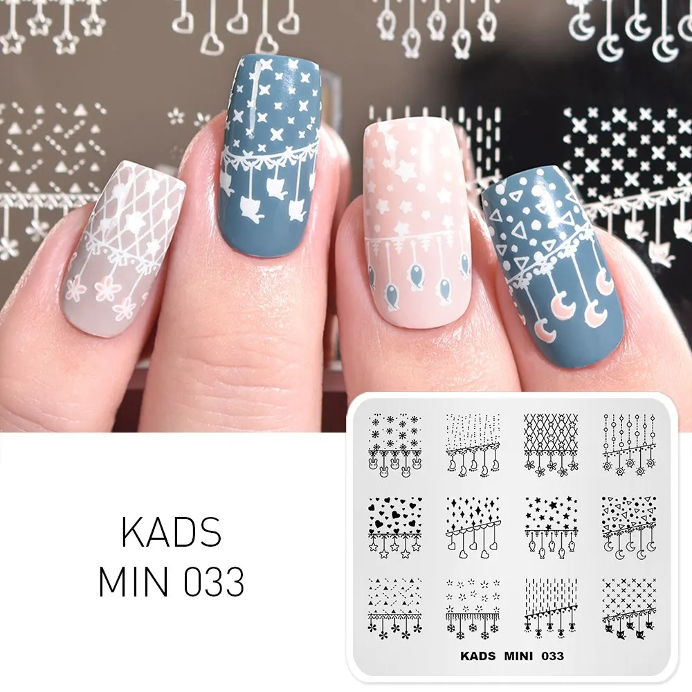 MIN 033 KADS, Новое поступление, 26 вариантов дизайна, 1 шт., мин серия, штамп, тарелка, цветочный лист, животные и полосы, изображение, сделай сам, украшение, художественная тарелка - Цвет: MIN 033