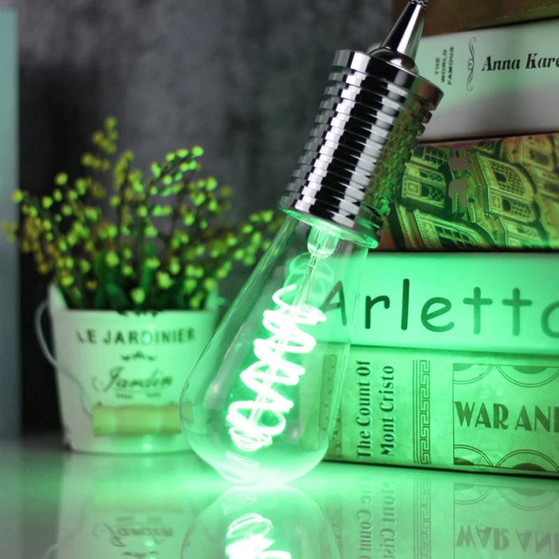 

Retro Home Decoration Light Edison Bulb Dimmable LED Soft Filament Light E27 220V 4W Dimmable Five Color LED Filament Bulb