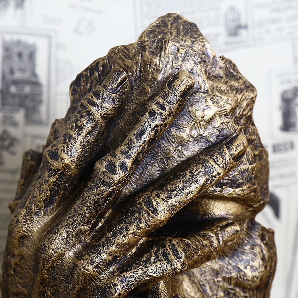 Смола тишина золото абстрактная Современная Скульптура искусство скульптура