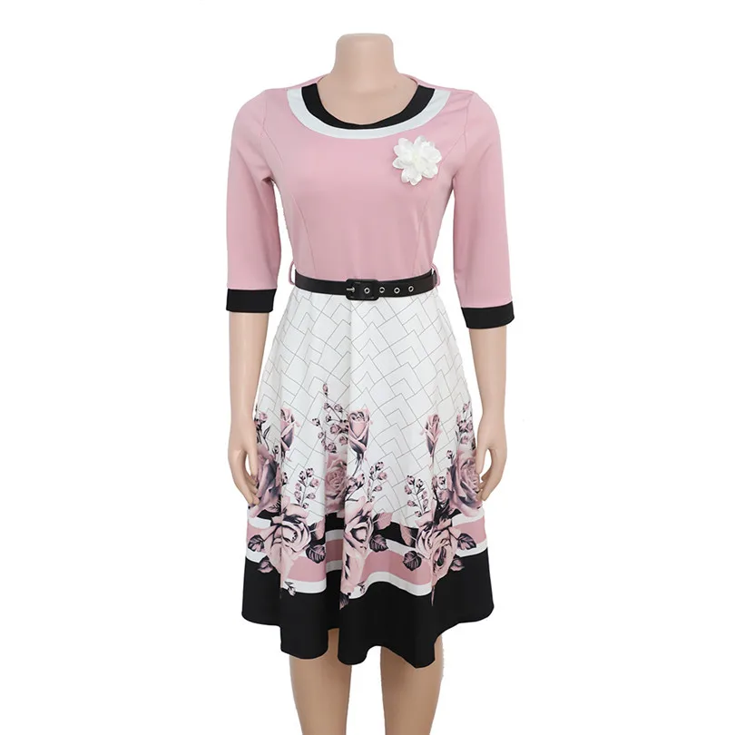 2019 приграничные африканские украшения с цветочным принтом рукавом круглым