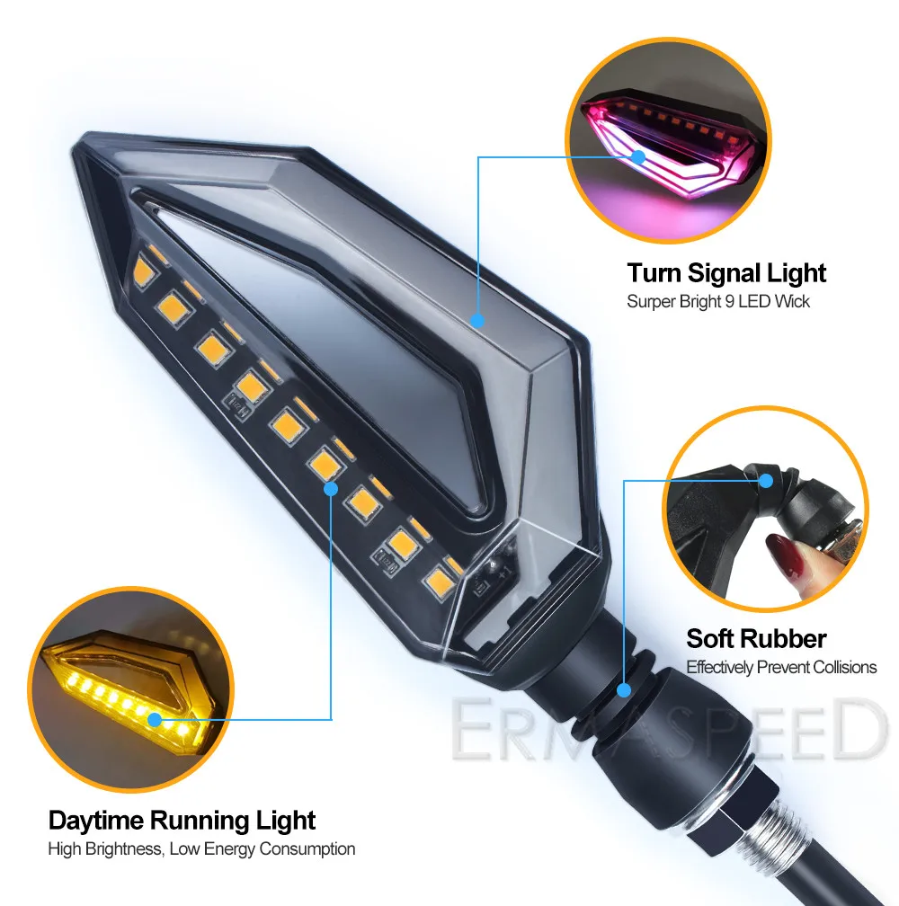 Универсальные поворотники для мотоциклов мигающие светодиодсветодиодный огни