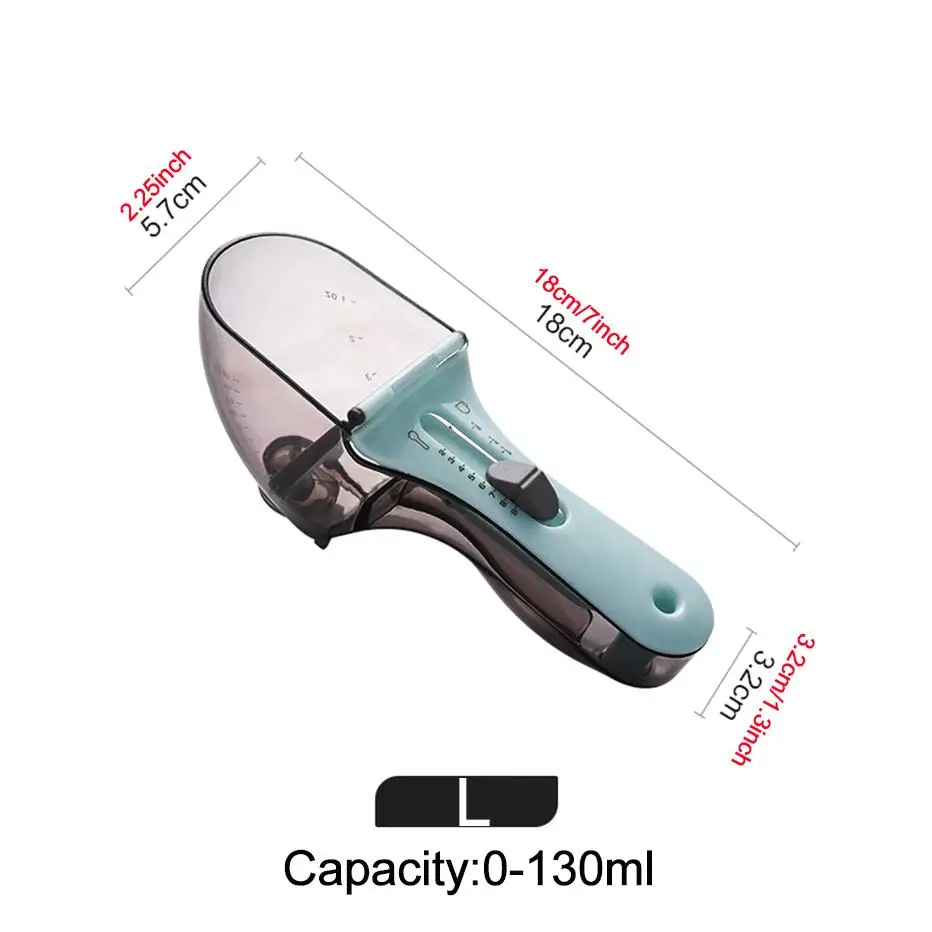 

Adjustable Measuring Spoon Plastic Milk Seasoning Flour Scoop with Scale Kitchen Measuring Cups