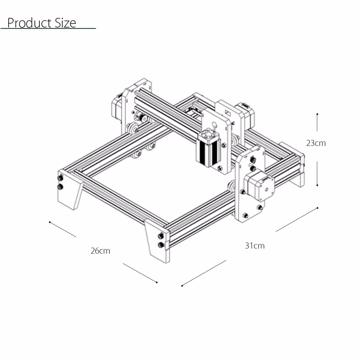 

500mw Desktop Laser Graver Engraving Engraver Cutting Machine DIY Logo Carving Printer Engraving Range 20x17cm