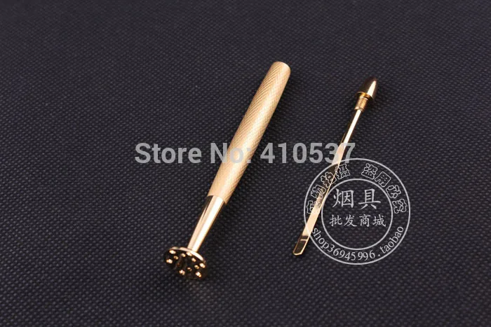 Металлический инструмент табачная трубка для чистки золотая курения аксессуары