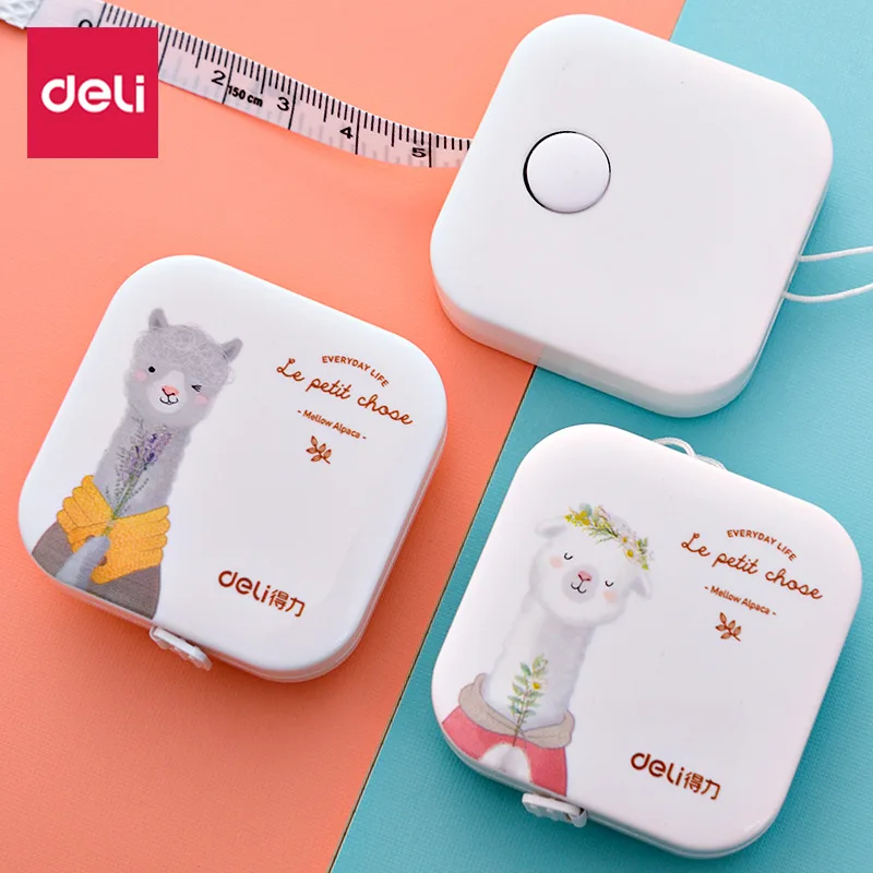 

Deli Mini Tape Measure 60 inch/1.5 Meters Portable Retractable Ruler Covered Craft Tailor Ruler Measuring Tape Sewing Tools
