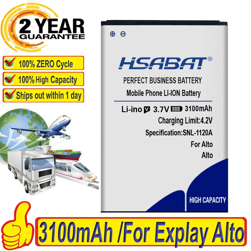 Новинка 100% яркий аккумулятор HSABAT на 3100 мАч для Explay Alto бесплатная доставка |