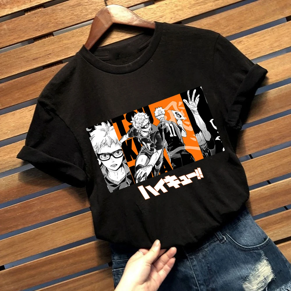 

Haikyuu Anime Unisex Tops Tees Short Sleeve Casual Men Tshirt Clothes Male