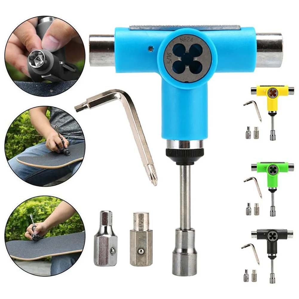 

1Set Skateboard Tools Scooter Roller Skate T Shape Tool Allen Key Long Board Mini L Wrench Set Assemble Adjusting Tool Kit