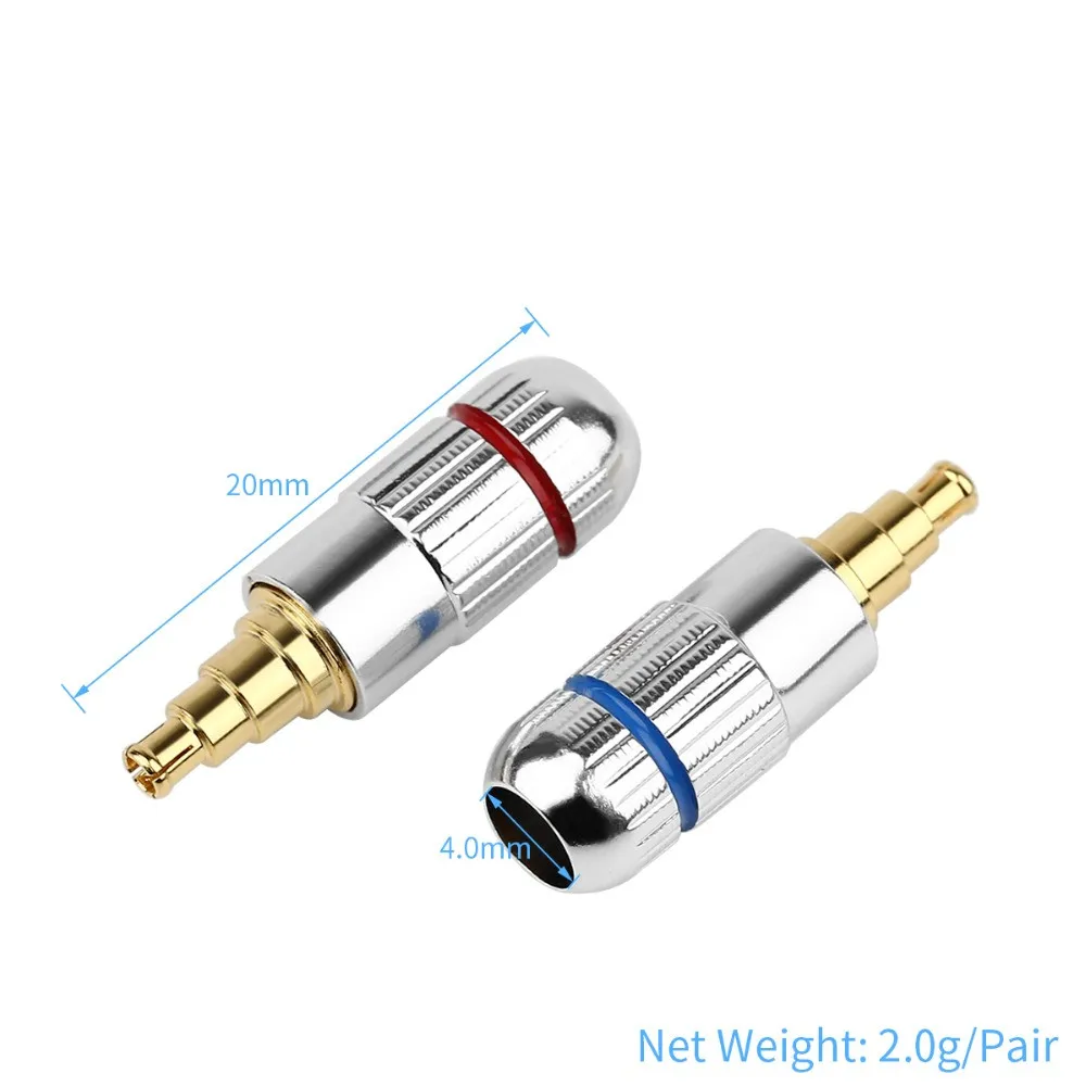 2 пары для наушников IE40 Pro HiFi штекер сделай сам алюминиевый сплав припой кабель