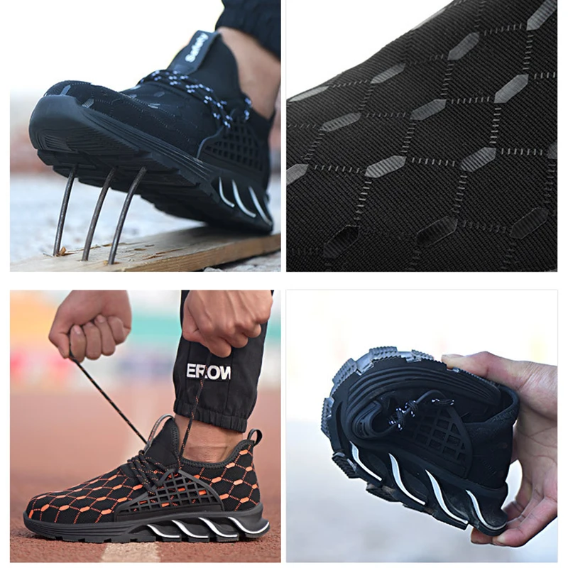 Легкая рабочая обувь со стальным носком Мужская Промышленная защитная с защитой