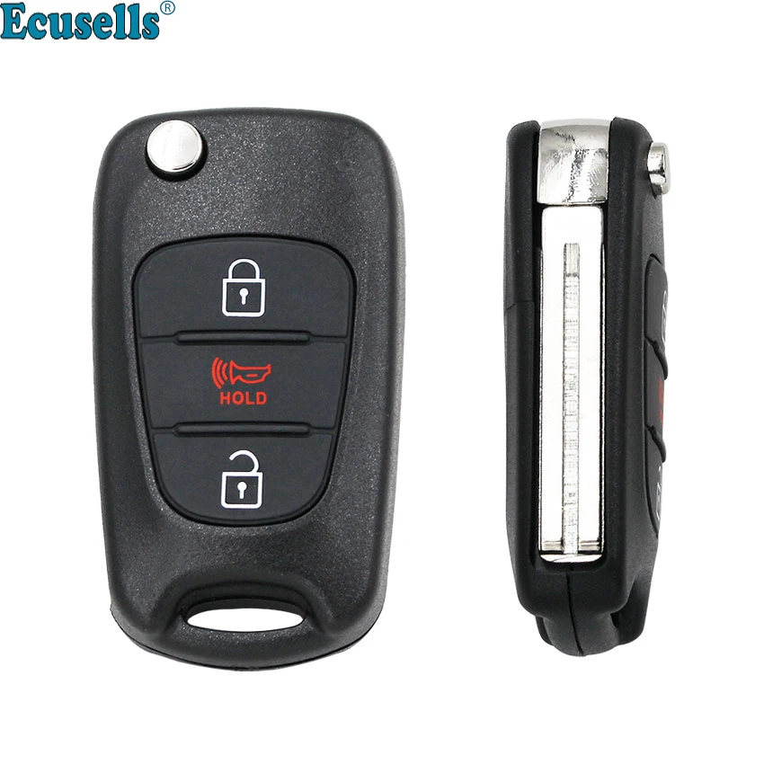 Складной откидной 3 кнопочный дистанционный брелок для ключей чехол KIA Soul Sportage