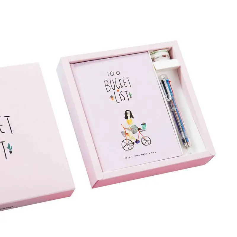 Жесткий дневник записная книжка Подарочная коробка набор цветные страницы