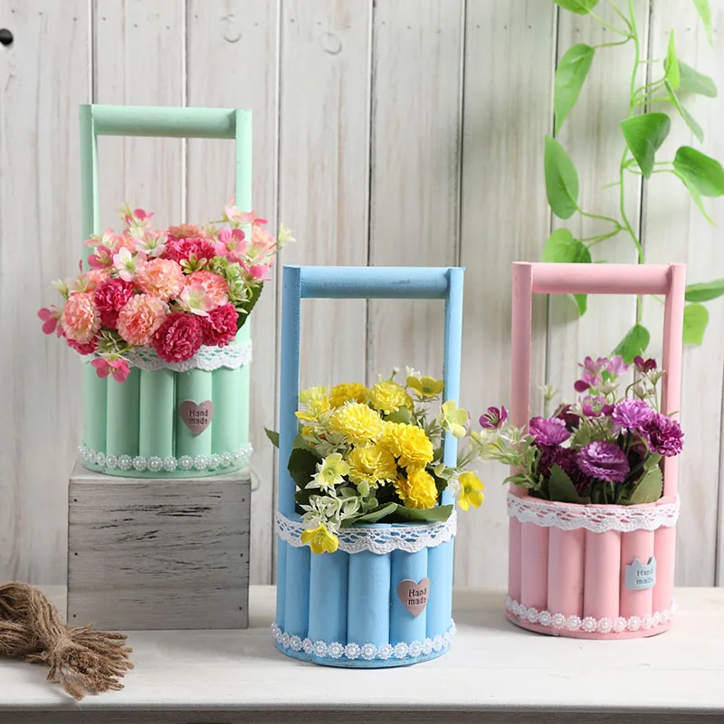 Flower Pots, Flower Baskets, Desktop Accessories, Gardening Hanging Baskets, Bedroom Living Room Artificial Flowers AA003