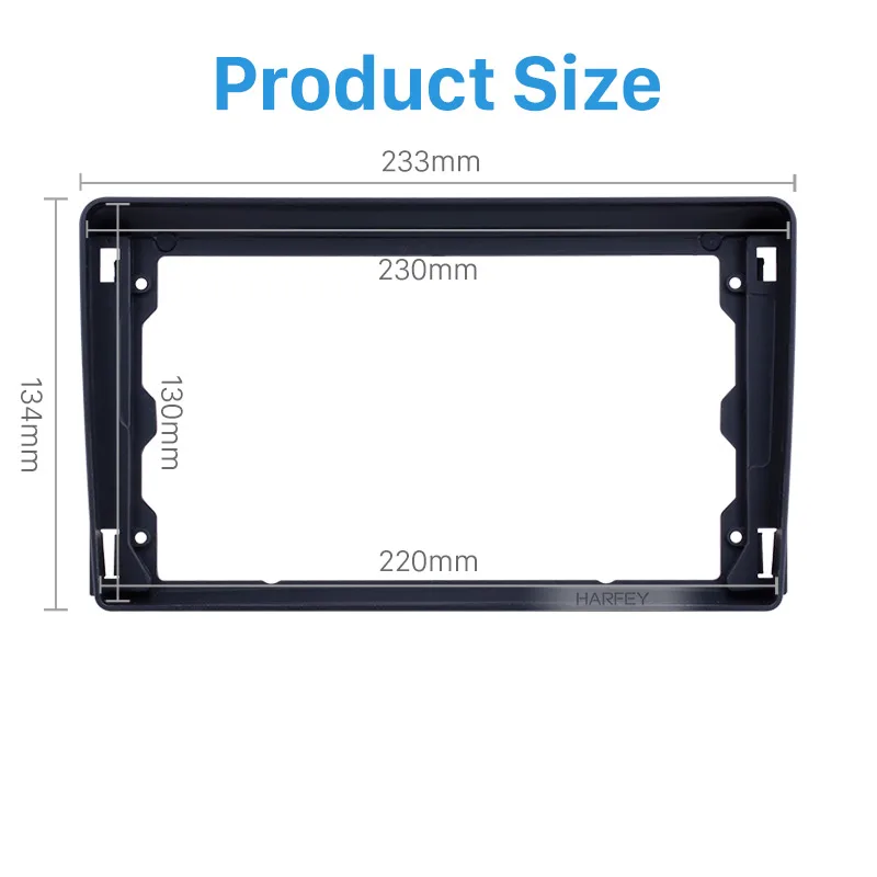 Панель для приборной панели автомобиля Harfey 9 дюймов черная рамка FORD FOCUS 2005 2008