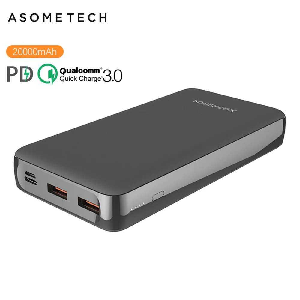 Портативное зарядное устройство PD Type C 20000 мАч быстрое для iPhone 11 Pro QC 3 0 внешний