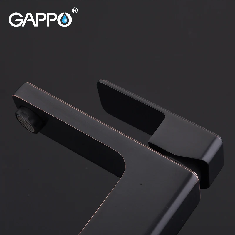 GAPPO смесители для умывальника черный водопад кран ванной краны воды на бортике